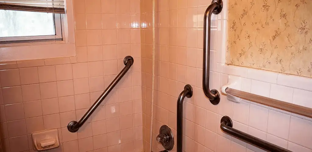 Shower grab bar installation for bathroom safety and accessibility in Kansas City, MO