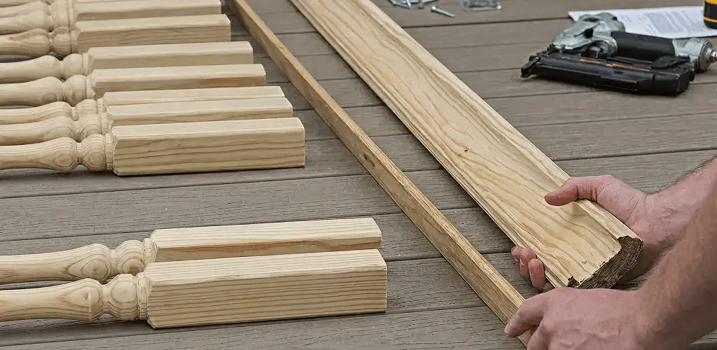 Handrail installation materials and wood components for stair rail work in Kansas City, MO